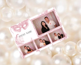 Pink Masquerade Photo Booth Template