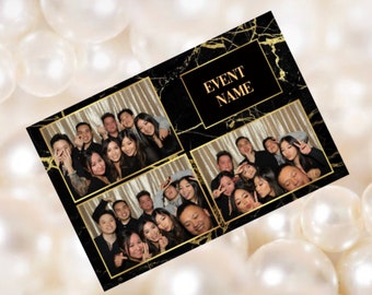 Black & Gold Marble Photo Booth Template