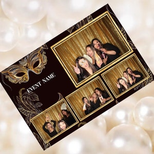 Black Masquerade Photo Booth Template