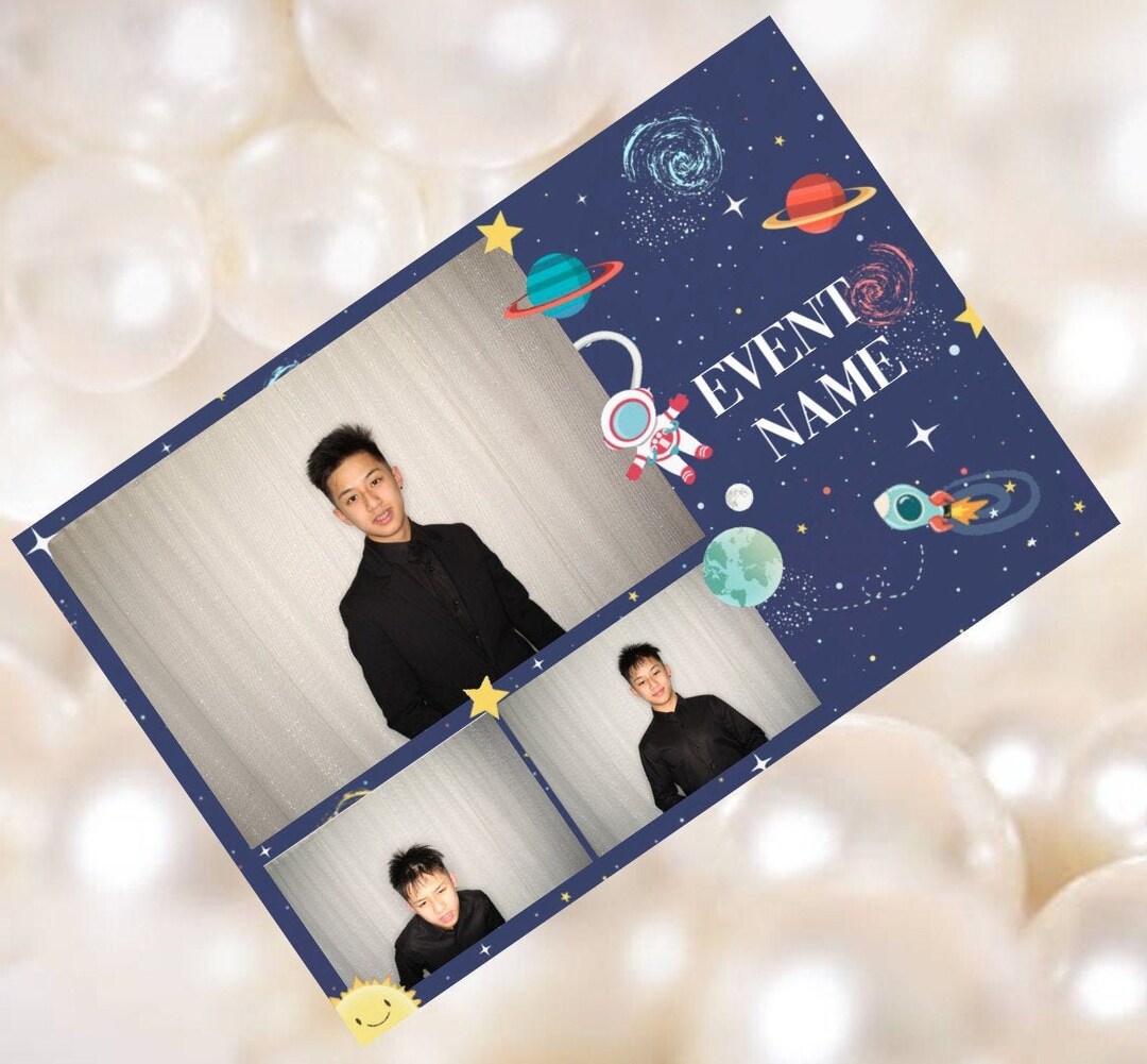 Space Birthday Photo Booth Template - Etsy