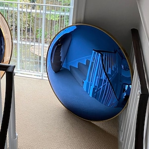 The Convex Mirror Company - Portofino Blue 80cm Convex Glass Mirror