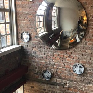 Large Antiqued Convex Wall Mirror 150 cms. image 10