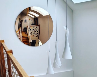 Rose Gold Convex Mirror 80cm