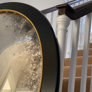 Ferrara Nero konvex väggspegel: Stort antikt glas (112 cm) bild 9