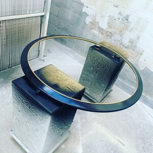 Ferrara Nero konvex väggspegel: Stort antikt glas (112 cm) bild 7