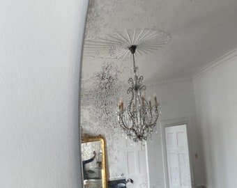 Large Antiqued Convex Wall Mirror – Ferrara Foxed Glass (47