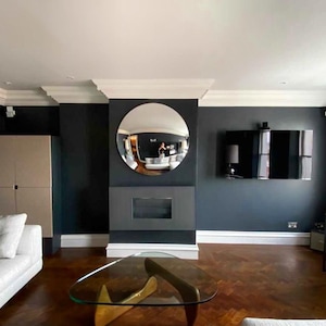 The Convex Mirror Company - Stilo 100 cm diameter large format 6mm glass convex wall mirror.