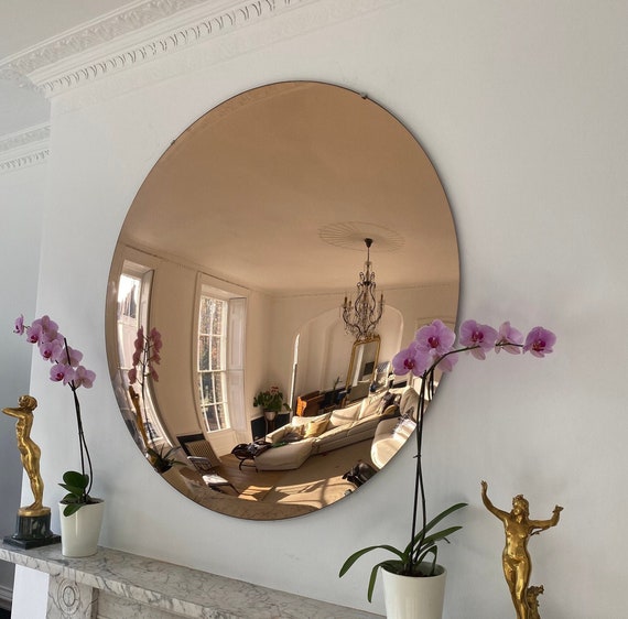 The Convex Mirror Company Miroir mural convexe en verre or rose