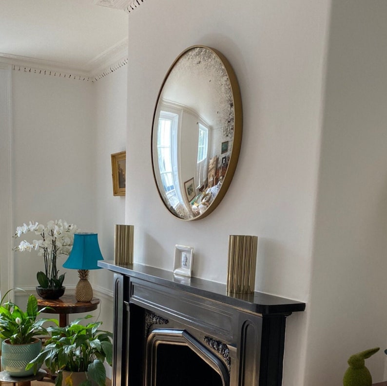 antiqued convex mirror
