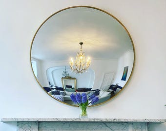 Stilo 39” Glass Convex Wall Mirror - Made in UK