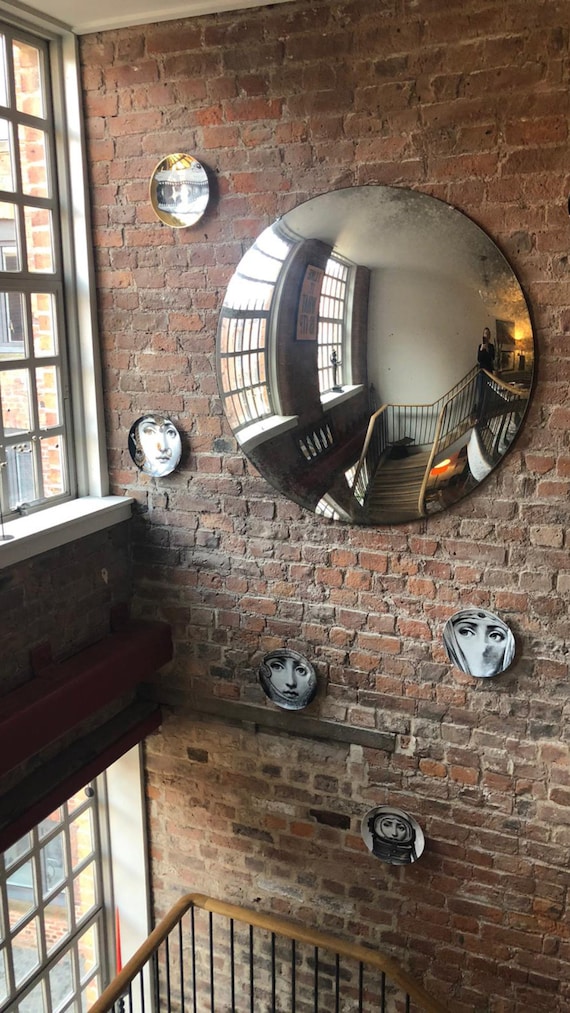 Large Antiqued Convex Wall Mirror 150 cms.