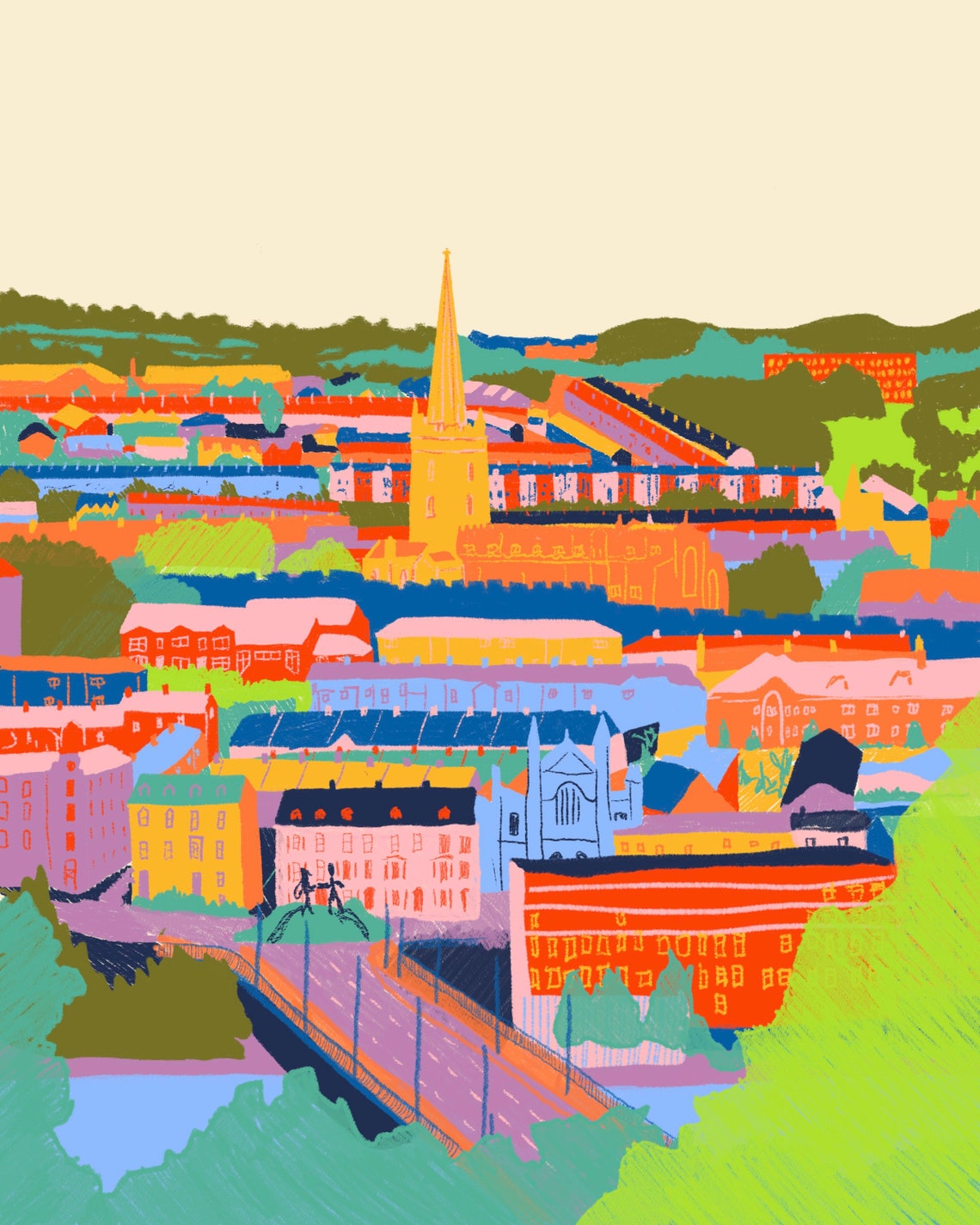 Derry/Londonderry art print wall art Northern Ireland Etsy