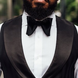 J. Biles Sartorial Black Oversized Butterfly Bow Tie | Tom Ford Style | Formal Tuxedo | Discount code “Groom” for items 4 or more.