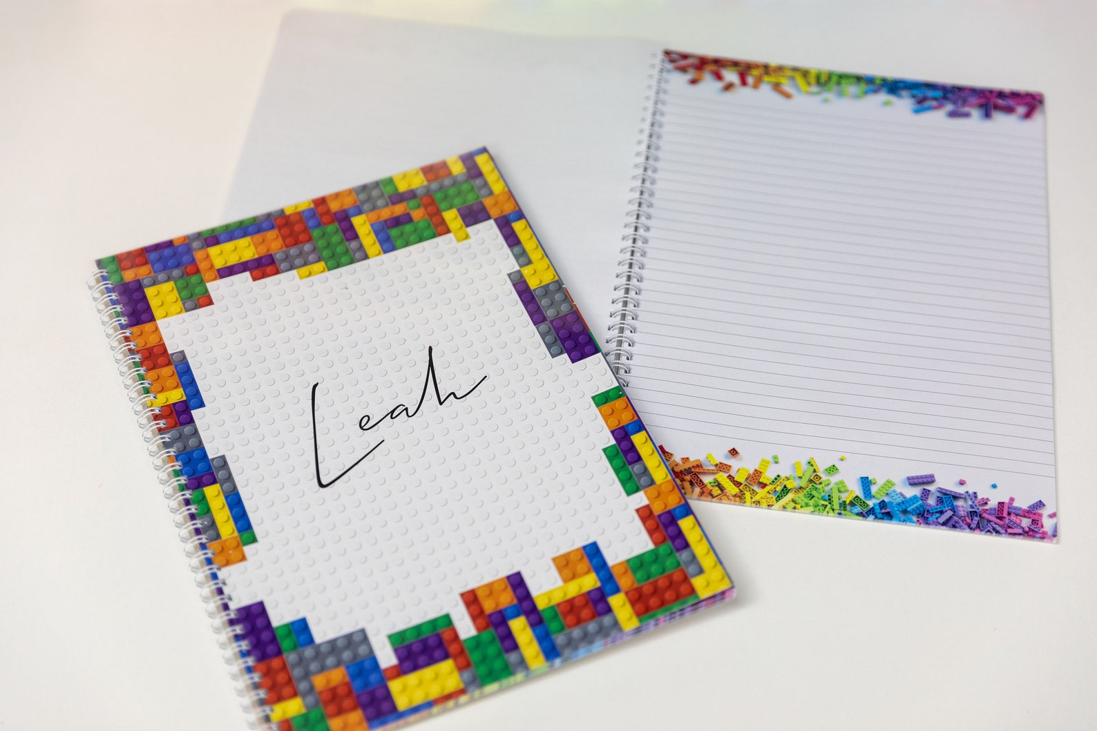 Personalised A4 Notebook - Building Brick Toy Themed - Etsy