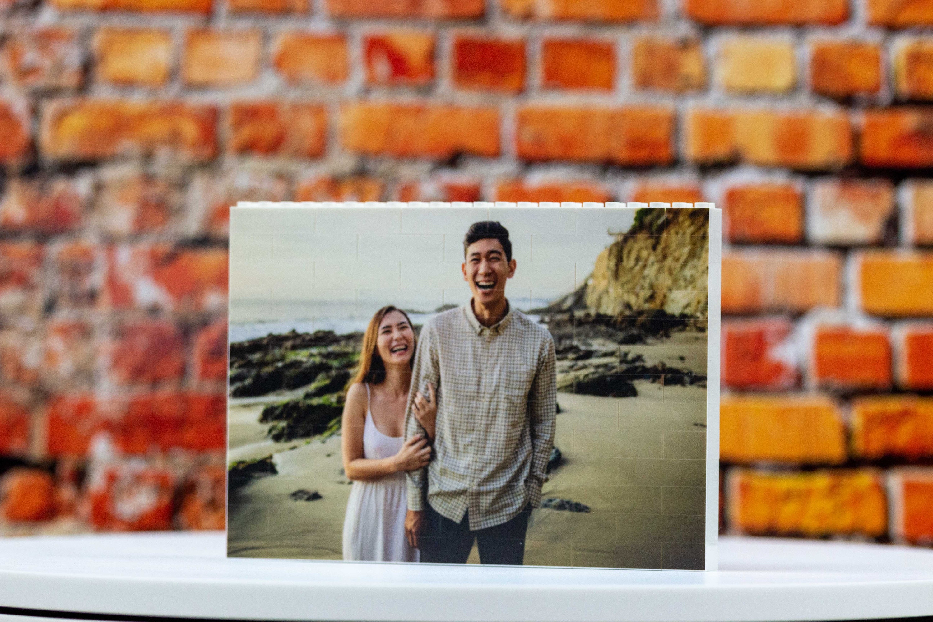Personalised Building Brick Photo Block Puzzle Custom Family - Etsy