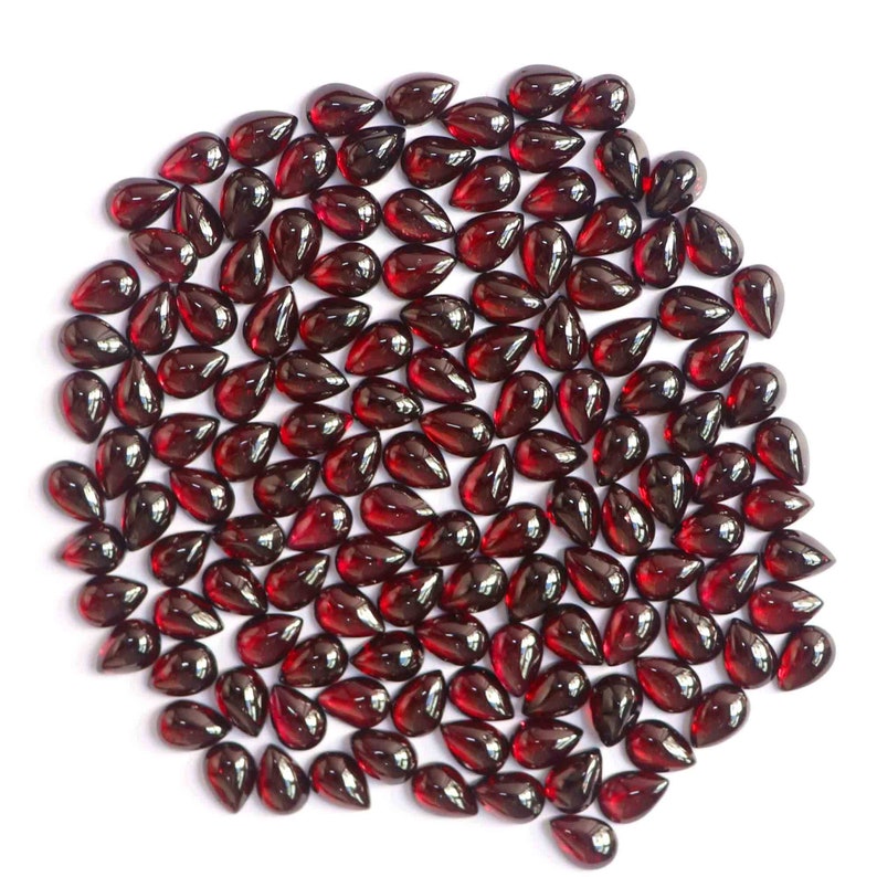 Garnet Loose Stone 10 Pieces Of 7x10mm Natural Pear Garnet Gemstone Cabochon Calibrated Garnet Lot Semi Precious Gemstone Cabochon#AR537