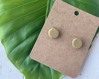 Gold Stud Earrings | POLYMER CLAY EARRINGS | lightweight | geometric | statement earrings | handmade