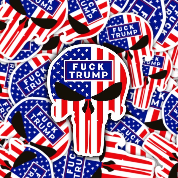 F*ck Trump Anti-Trump Skull Sticker / Fridge Magnet