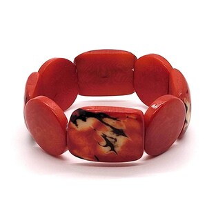 BOHO Organic Tagua Nut Bracelet - Red Brown