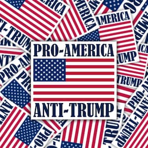 Pro-America Anti-Trump Sticker / Fridge Magnet