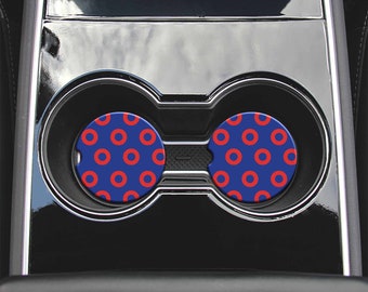 Porta-copos para carro | Dê um toque de alegria ao seu trajeto diário com este porta-copos para carro com estampa de donuts do Phish | Acessórios divertidos para carro!