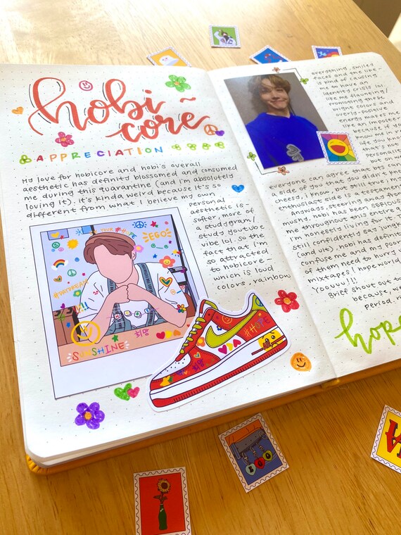Bts J Hope Hobicore Air Force 1 Sticker For Journaling Etsy