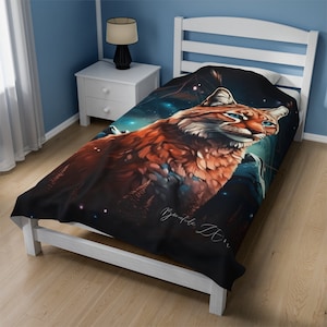 Bobcat Spirit Umarme die Kraft der Stille mit unserer Samtdecke