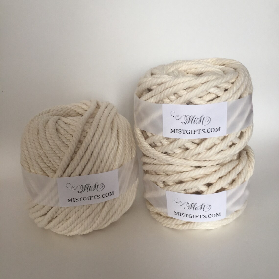 6mm Natural White Macrame Cord 10m / 20m / 50m Natural Fiber Etsy