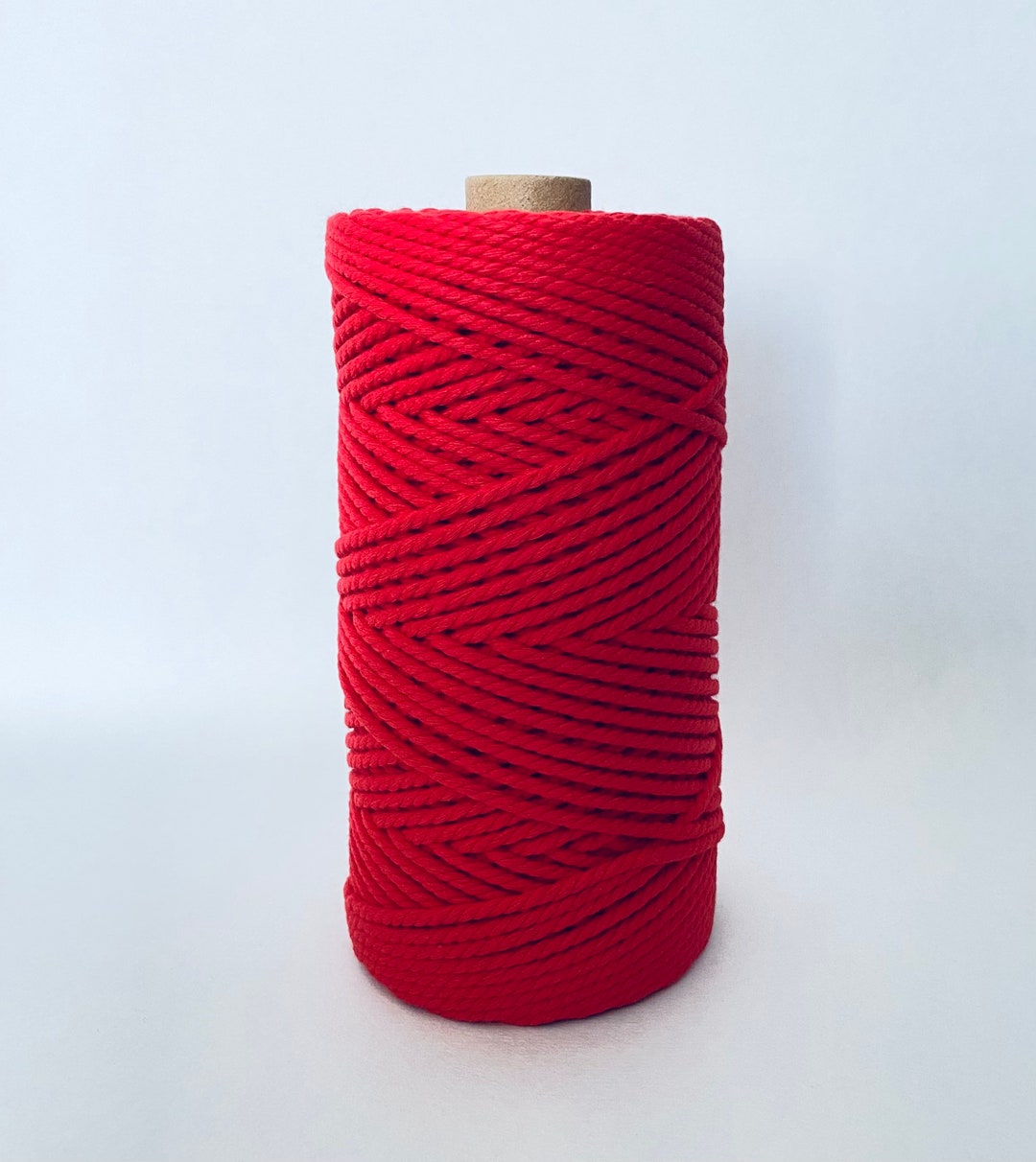 Red Cord 3MM - 10m / 35m / 100m Natural Fiber Cotton Rope Macrame 100% ...