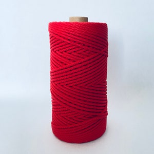 Peut inclure: Une bobine de corde en coton rouge vif.