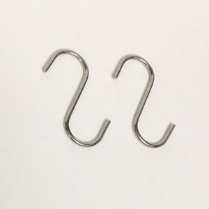 Metal hooks - set of 3 - Macrame hooks, s-shape hooks, diy macrame hooks