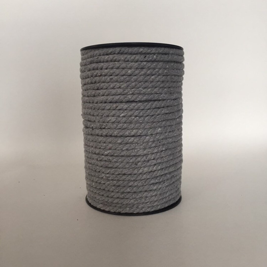Gray Macrame Cord 5mm Natural Fiber Cotton Rope Macrame 100% Cotton 3 ...