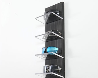 Acrylic Sunglass Organizer: Blue Pine Wall Shelf