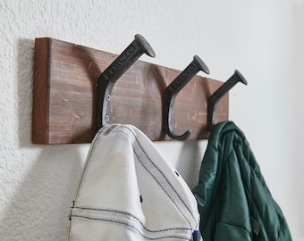 Western Towel & Coat Hanger | Railroad Spike | Towel Rack | Western Home Decor | Rustic Coat Rack | Towel rack | Western Decor | Chestnut