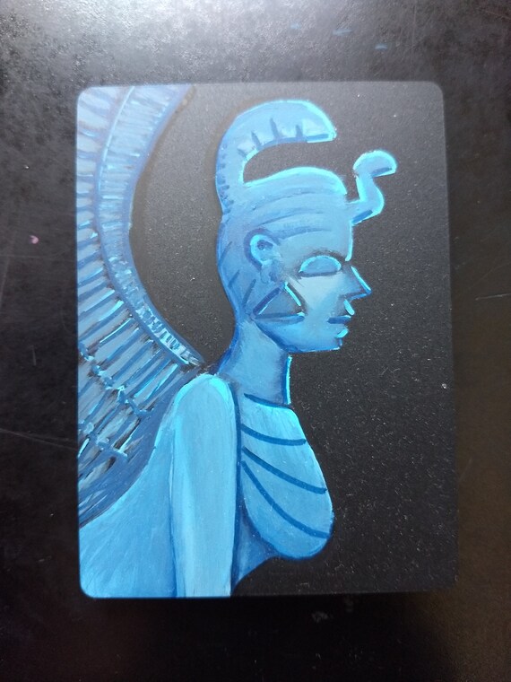 Mini Painting riddle Gate Sphinx Art Fridge Etsy