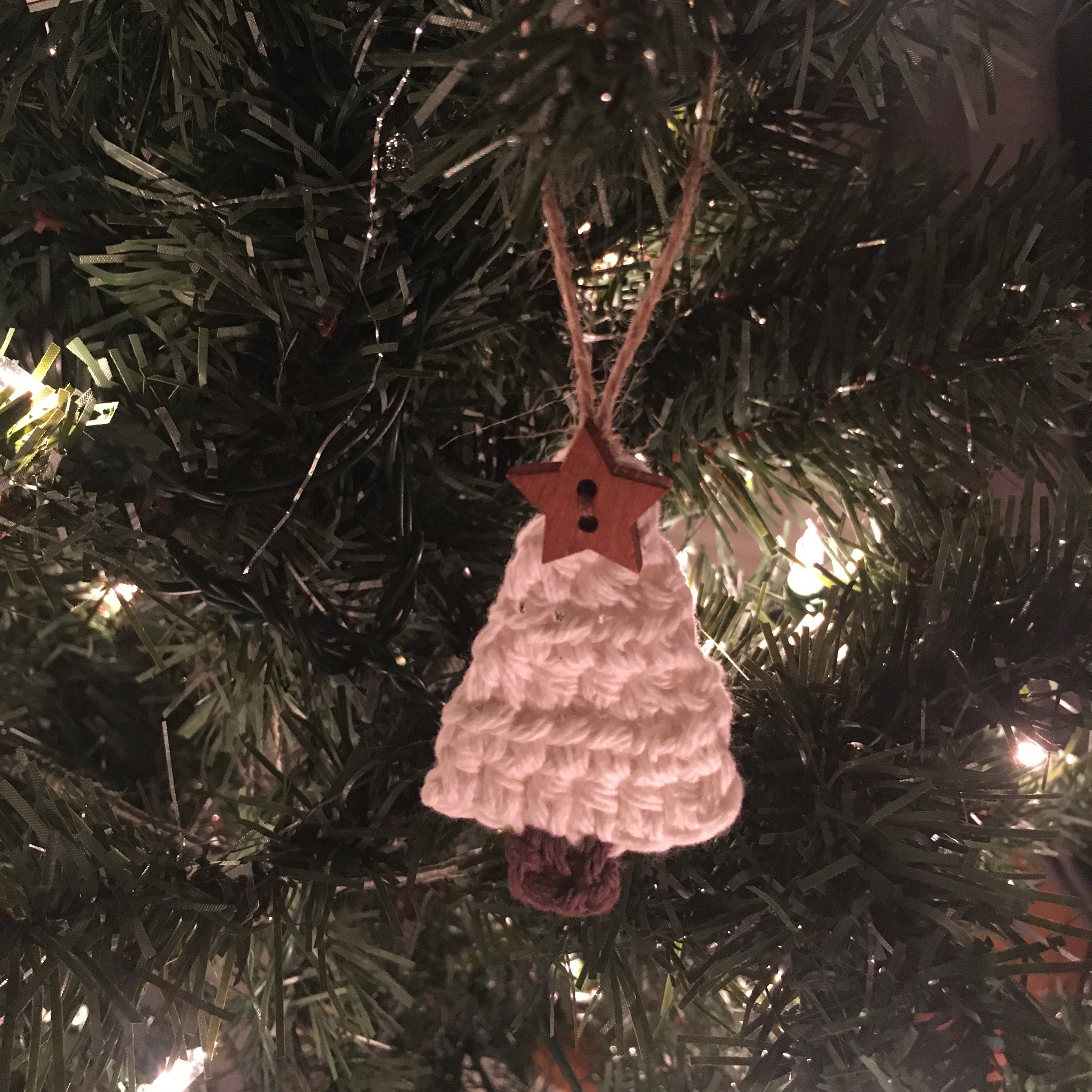 Crochet Christmas Tree Ornaments set of 6/treeshaped Etsy