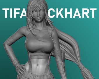 Tifa Lockhart Final Fantasy Resin 3D model kit
