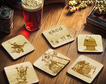 Sunday Comics Drink Coasters Set - Customizable - Any strip