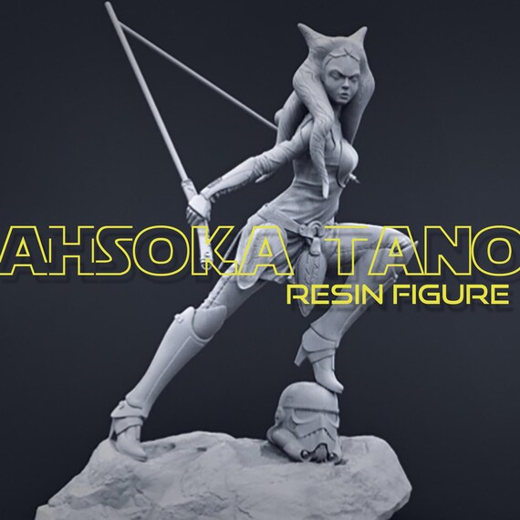 асока тано 3d Star Wars Ahsoka Tano Resin 3D Model Kit - Etsy