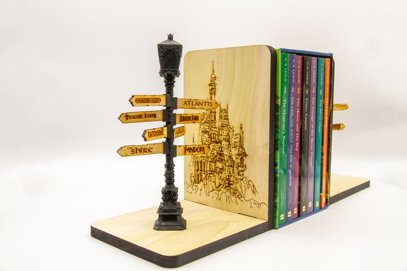 Bookends Fantasy Science Fiction Lamppost Signs Etsy