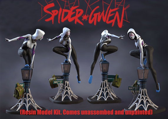 Spider-gwen Gwen Stacy Resin Figure Model Kit - Etsy