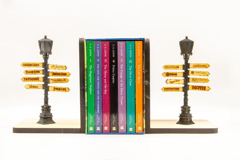 Bookends Fantasy Science Fiction Lamppost Signs Etsy