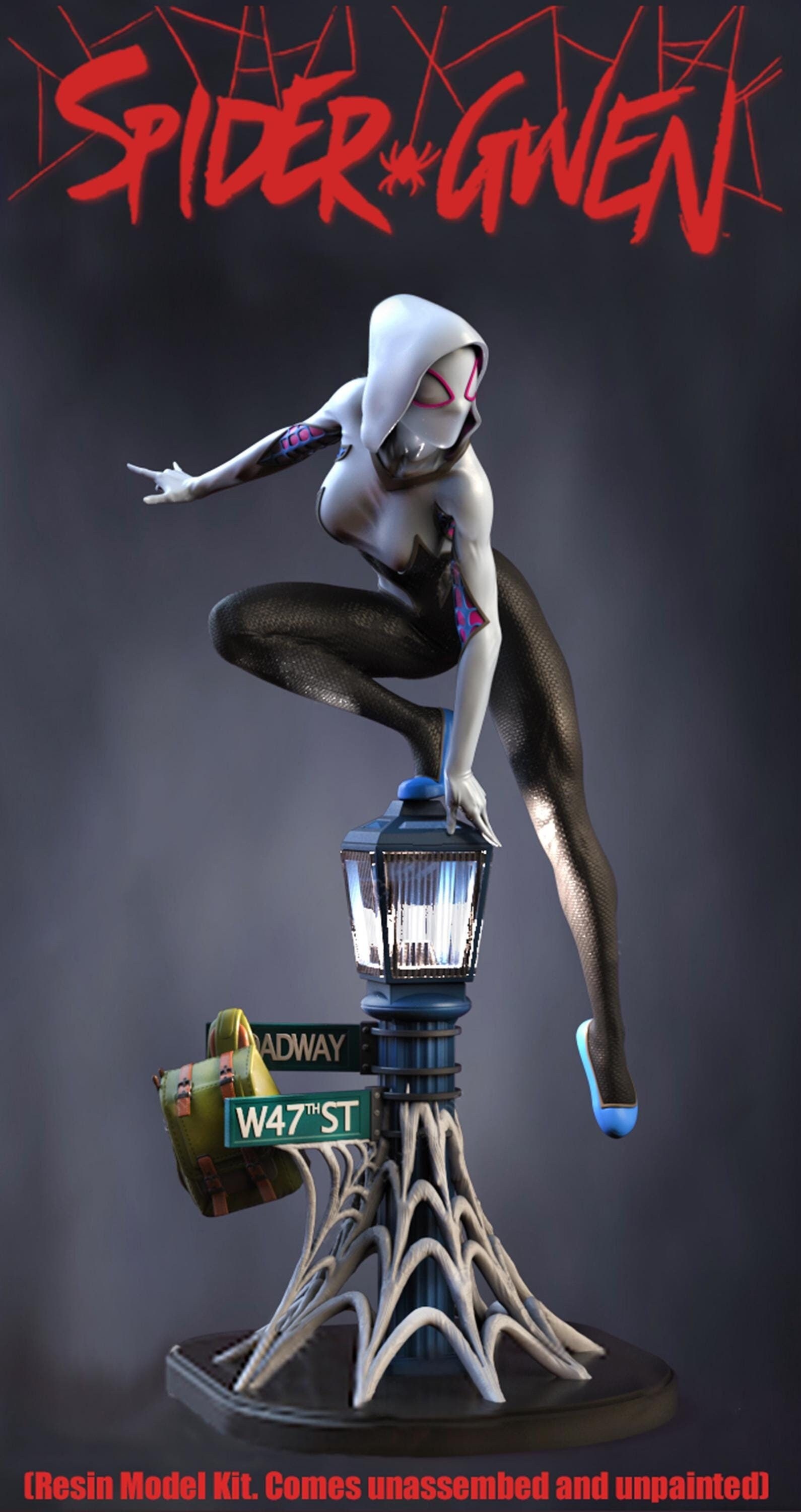 Spider-gwen Gwen Stacy Resin 3D Model Kit - Etsy Spider-gwen Gwen Stacy Resin 3D Model Kit - Etsy