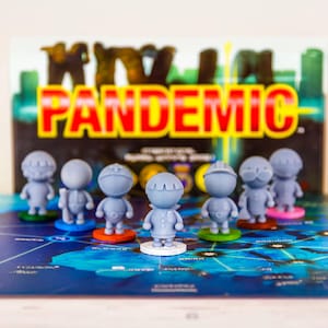 Pandemic Board Game:  Meeple Miniatures Player Tokens