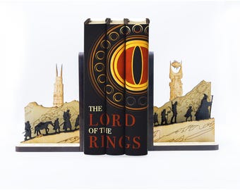 Lord of the Rings LOTR Tolkien Doors of Durin Light up Bookends