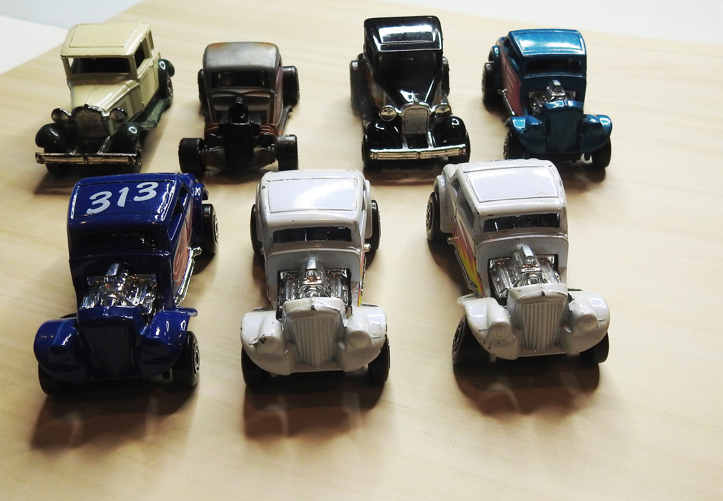 Vintage Matchbox Car Collection - Ford Model A, '33 Willy's Street Rods & '33 Ford Coupe - Used Condition