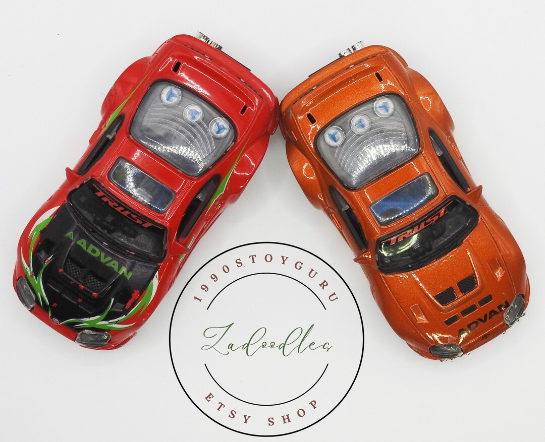 Set of 2 Kentoys 2003 Toyota Supras - Fire Engine Red & Rust