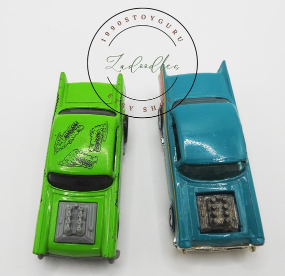 Vintage Hot Wheels 57 Chevy Set - 1978 Aqua & 1993 Green Alligator