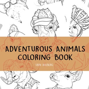 Adventurous Animals Coloring Book - Digital