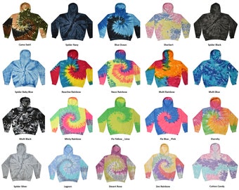 Tie Dye Hoodie Unisex Adult (S-3XL) Sizes Hooded Sweatshirt